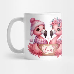 Valentine Love Flamingos Mug